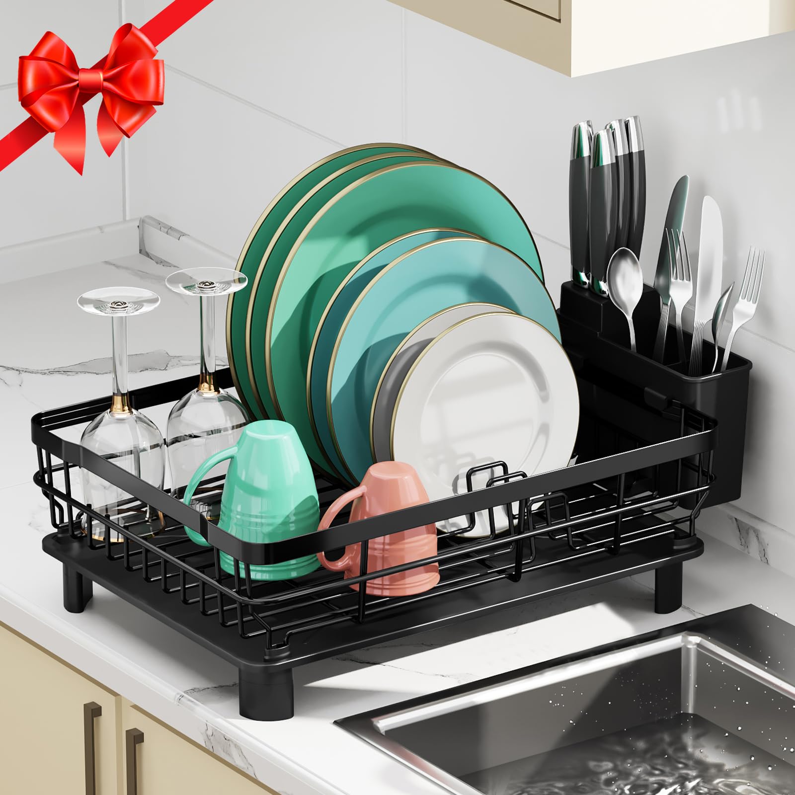 MOUKABAL dish drying rack easy assembly ready to use