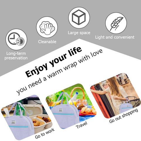 Mountain guest lunch bag durable handle for daily carrying.