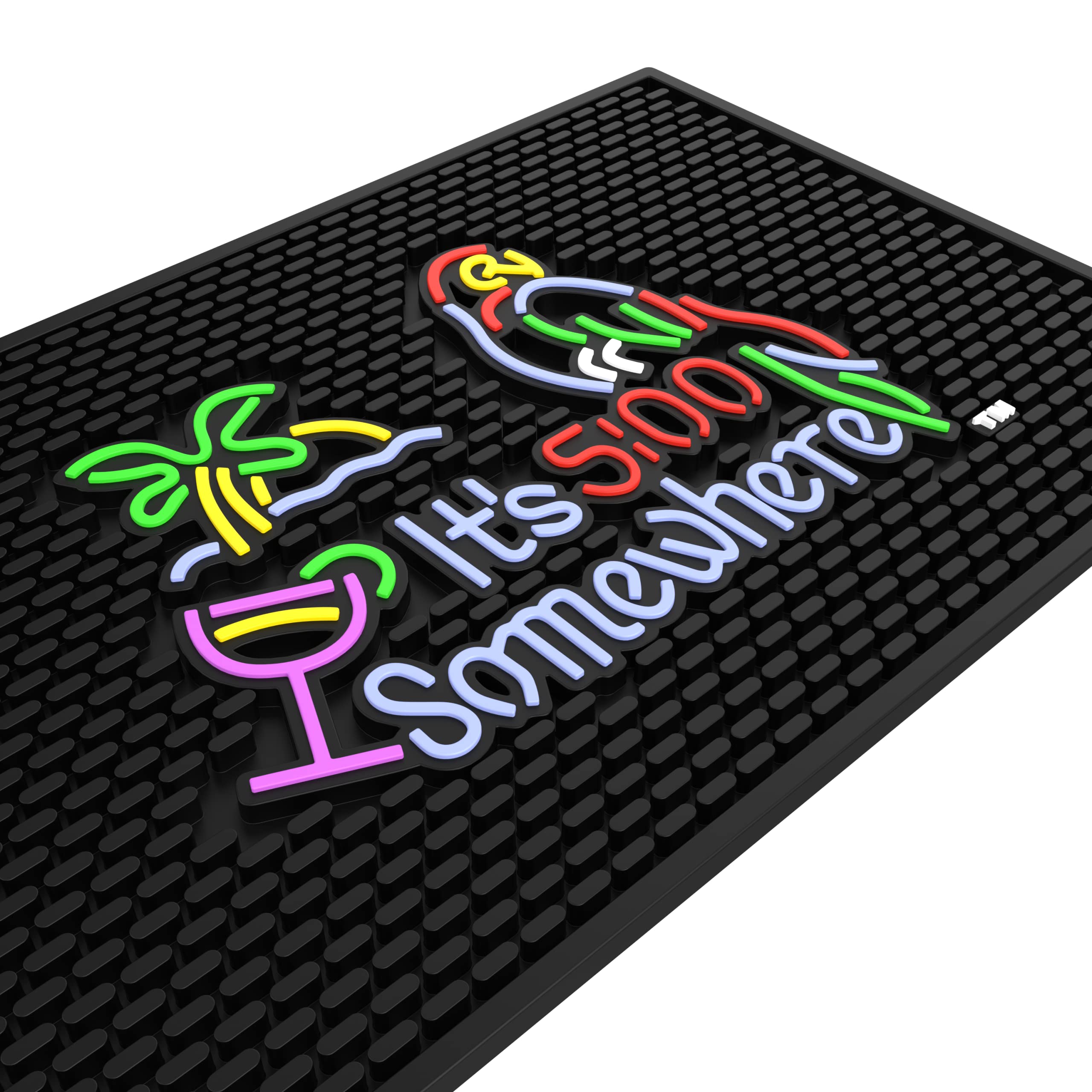 Mountain Top Supply it's 5:00 Somewhere bar mat 12x18 protects surfaces from spills