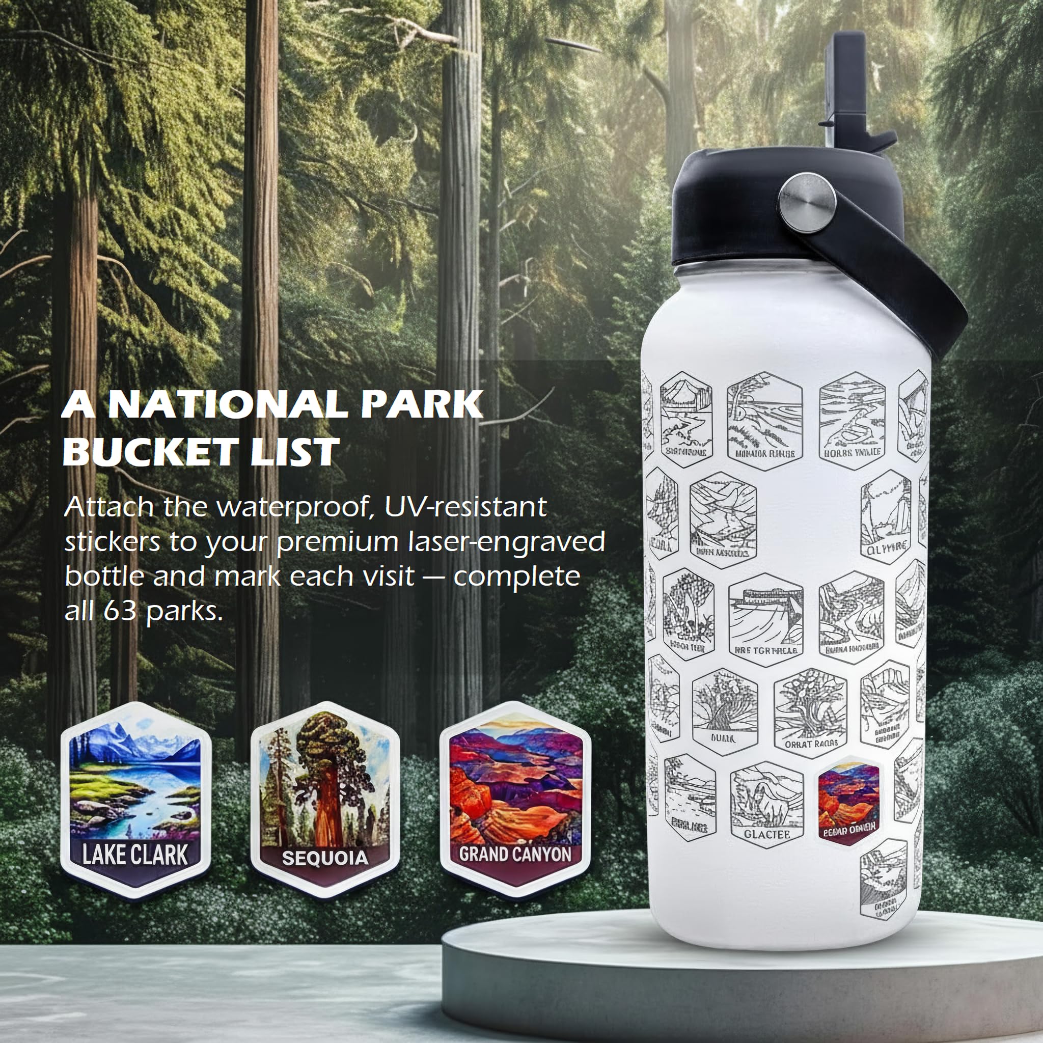 Mousephu 63 waterproof stickers for park tracking and customization