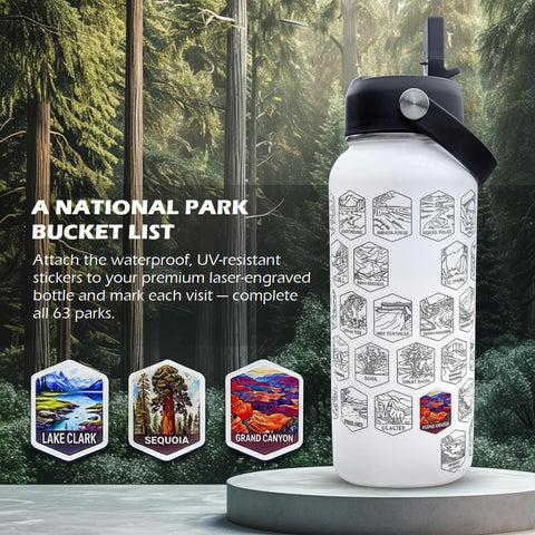 Mousephu 63 waterproof stickers for park tracking and customization
