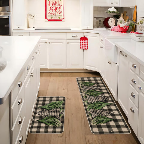 Moutina Anti-slip Rubber Back door mat prevents slipping at entry.