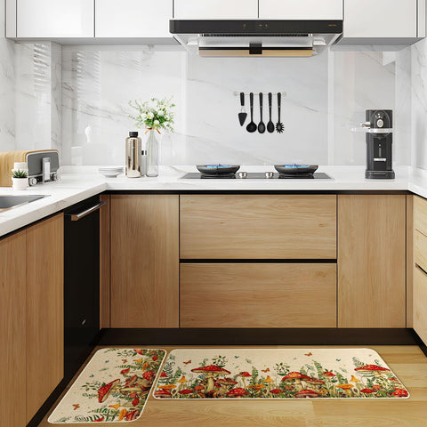 Moutina non-slip PVC backing prevents shifting on floors.