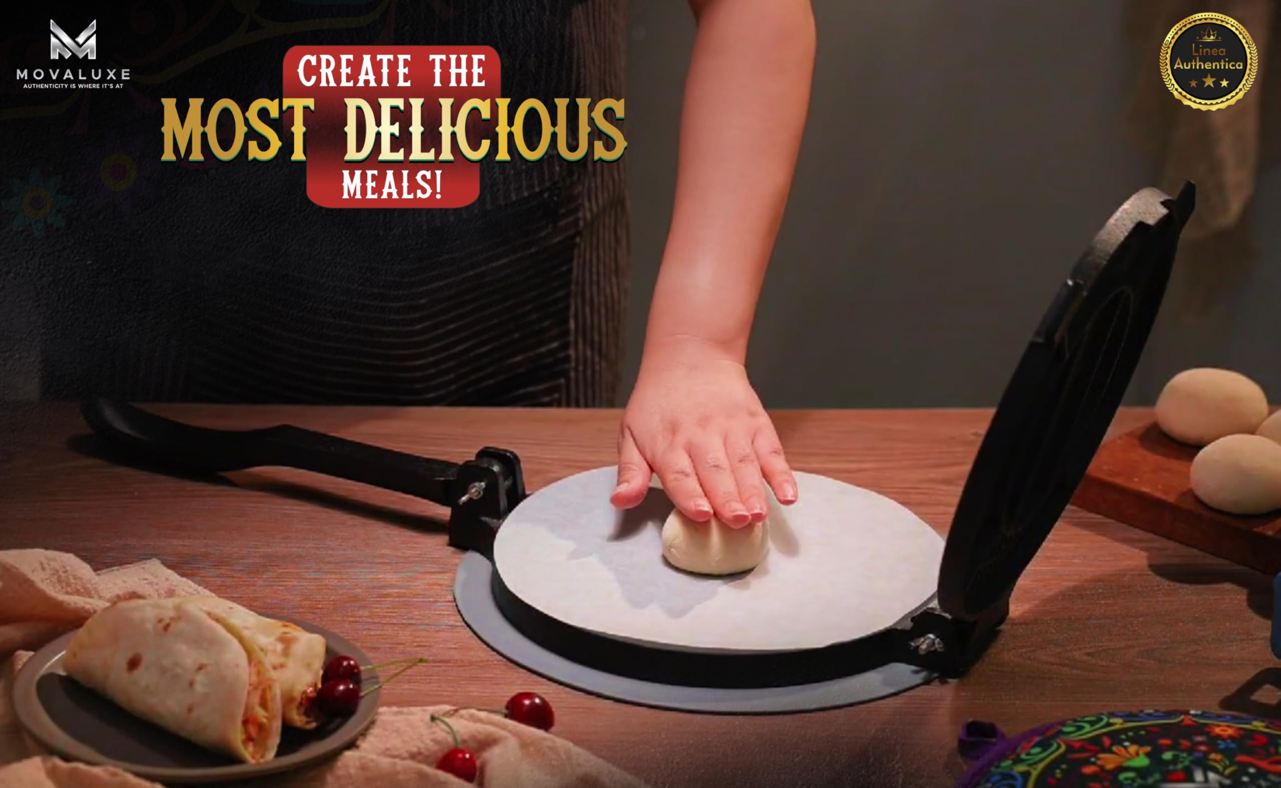 Movaluxe recipe ebook with 75 ideas to inspire tortilla and roti dishes.