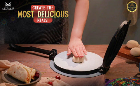 Movaluxe recipe ebook with 75 ideas to inspire tortilla and roti dishes.