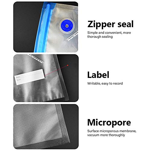MOVEHI sous vide bags with clips aiding airtight sealing