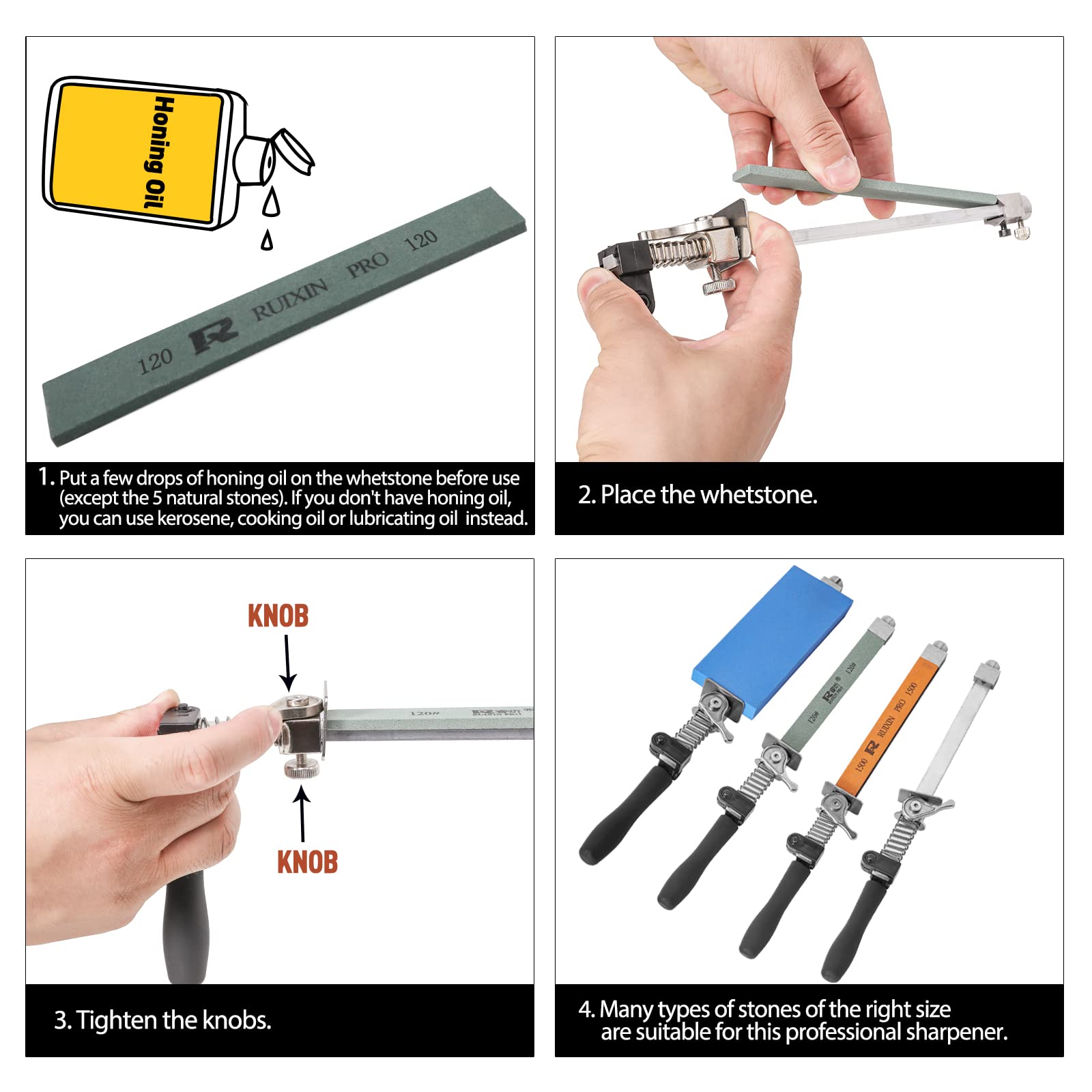 MOVIRON Ruixin Pro RX-009 multipurpose sharpener for kitchen, hunting, and tools.