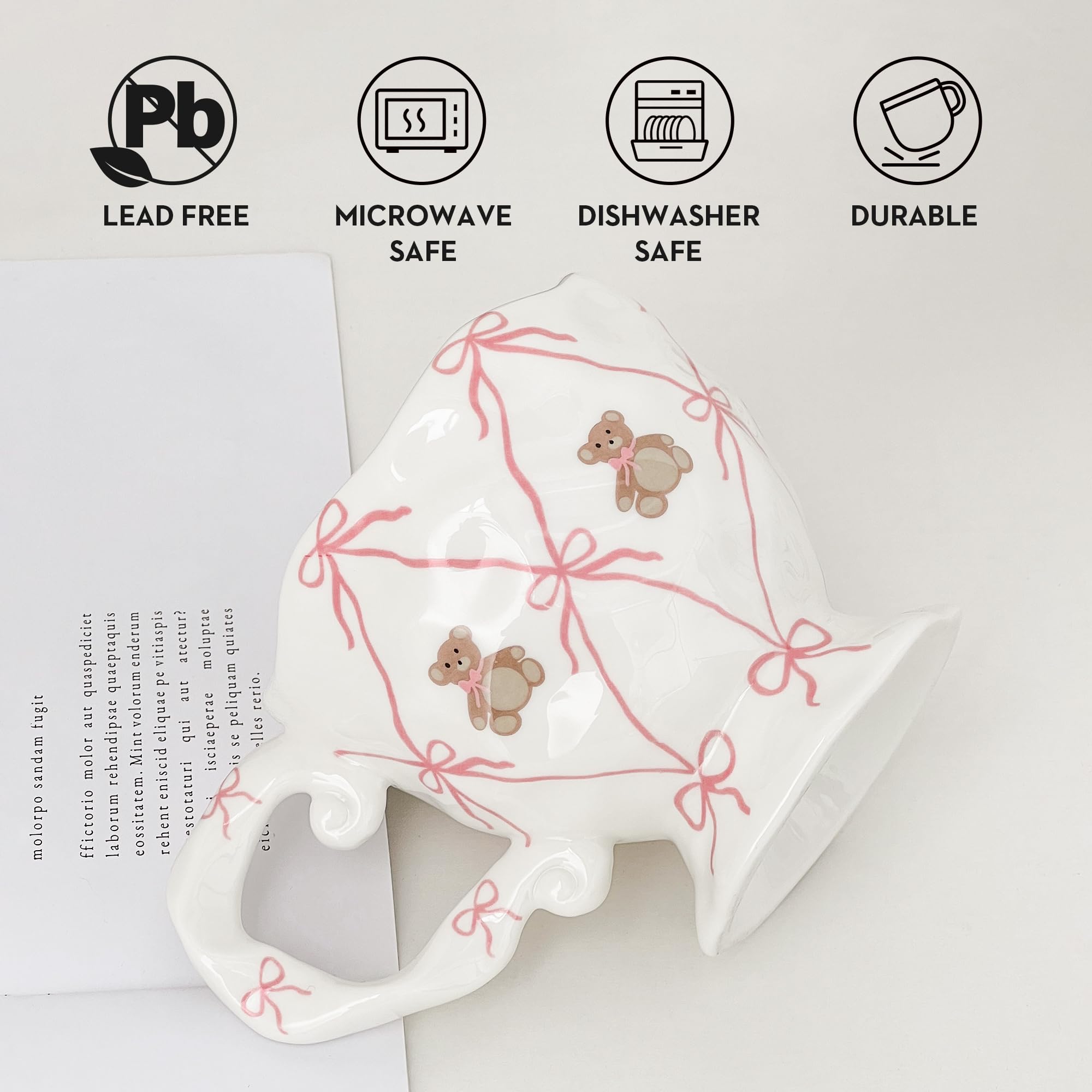Movlen 14oz ceramic mug, dishwasher-safe and versatile for hot drinks.