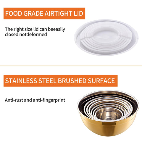 Moxinox Gold bowls with BPA-free lids preserve freshness.