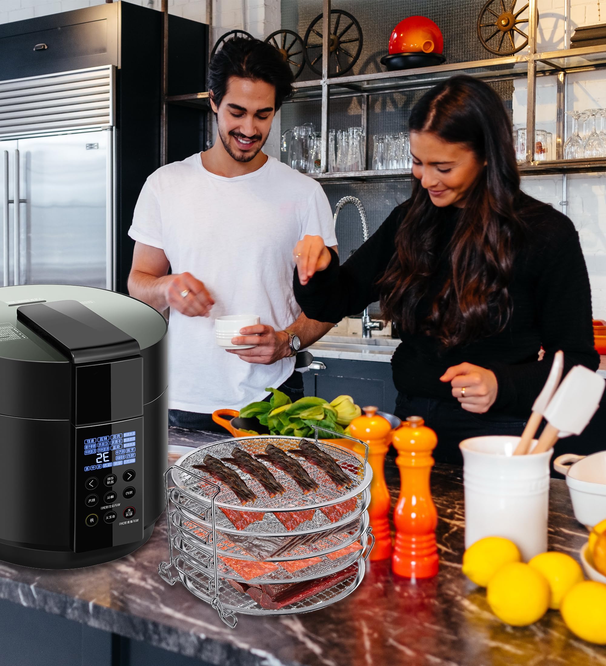 Moyios dehydrator rack stainless steel 304 for durable food prep.