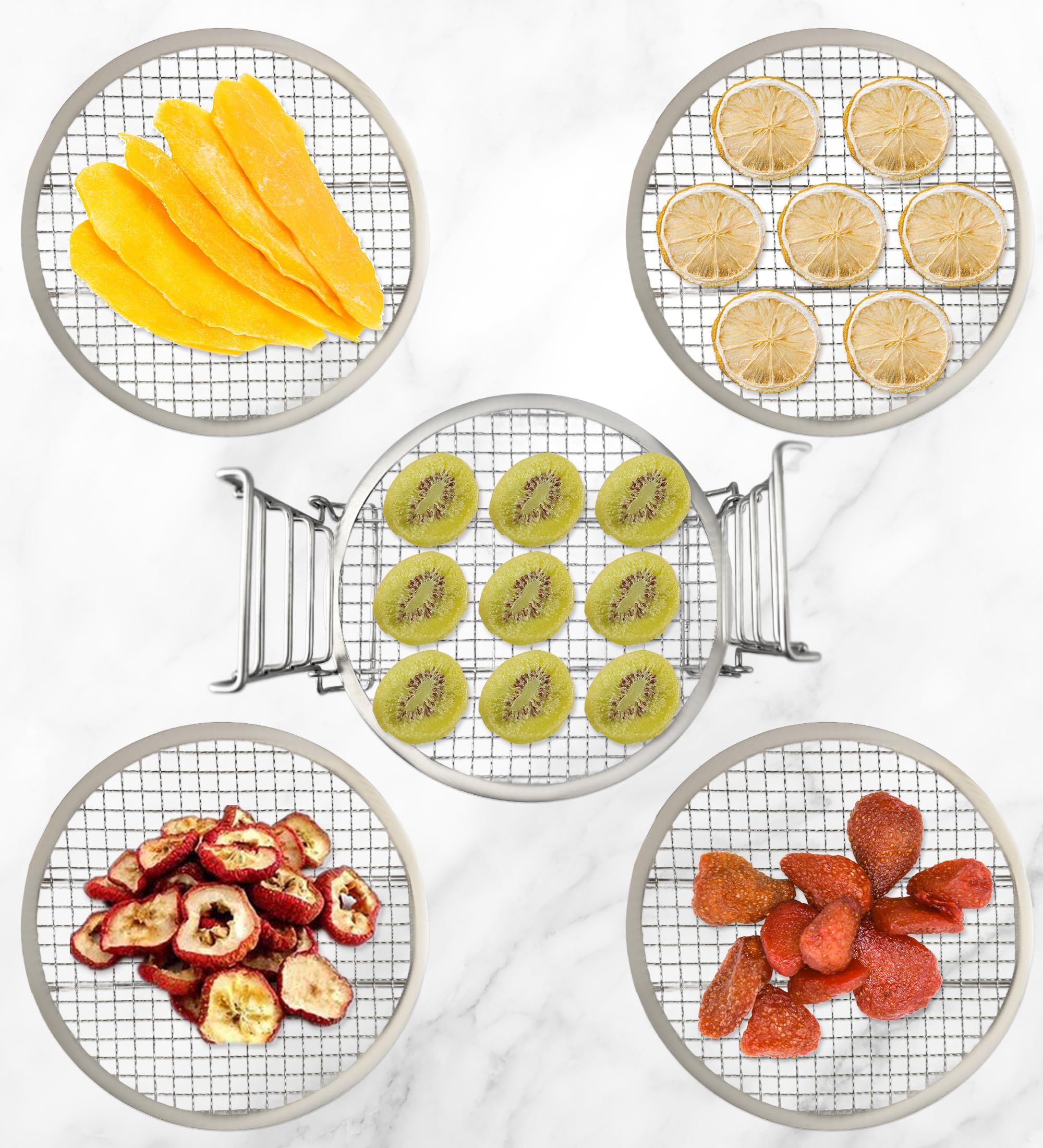 Moyios dehydrator rack compatible with Ninja Foodi and Instant Pot appliances.