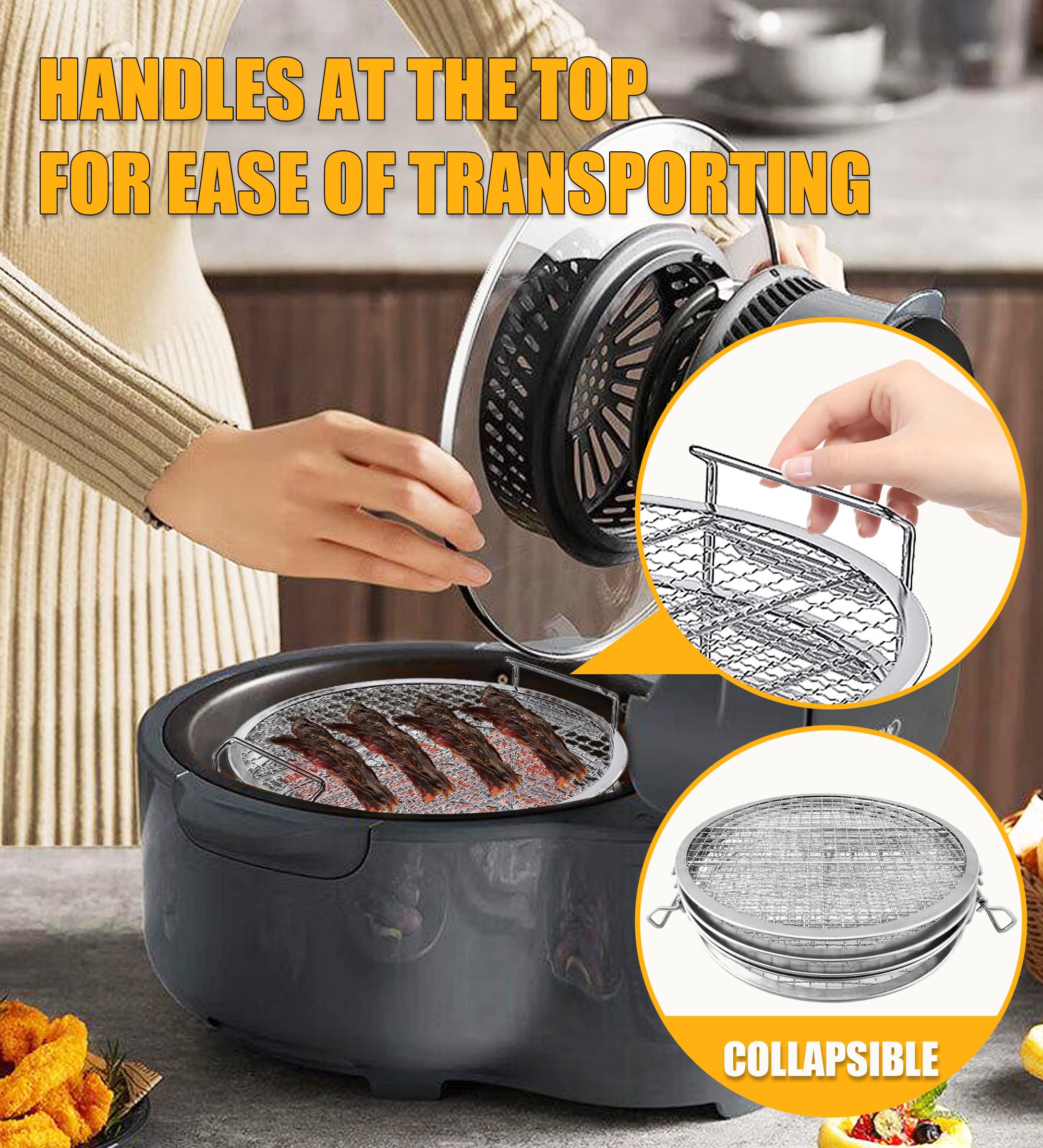 Moyios dehydrator rack dishwasher-safe for easy cleaning.