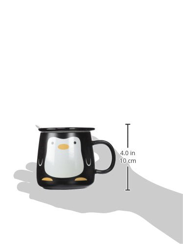 Moyishi Penguin mug with steam, showcasing versatile hot beverages and gift-worthy charm.