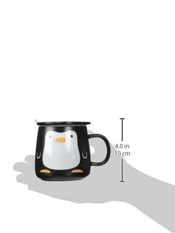 Moyishi Penguin mug with steam, showcasing versatile hot beverages and gift-worthy charm.