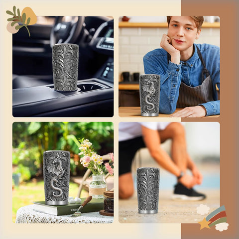 MoYueno Dragon Gifts brush and straw included for easy cleaning and sipping