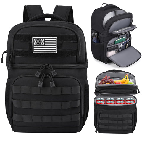 MOZETO lunch backpack dual-deck cooler keeps drinks cold for hours on the go