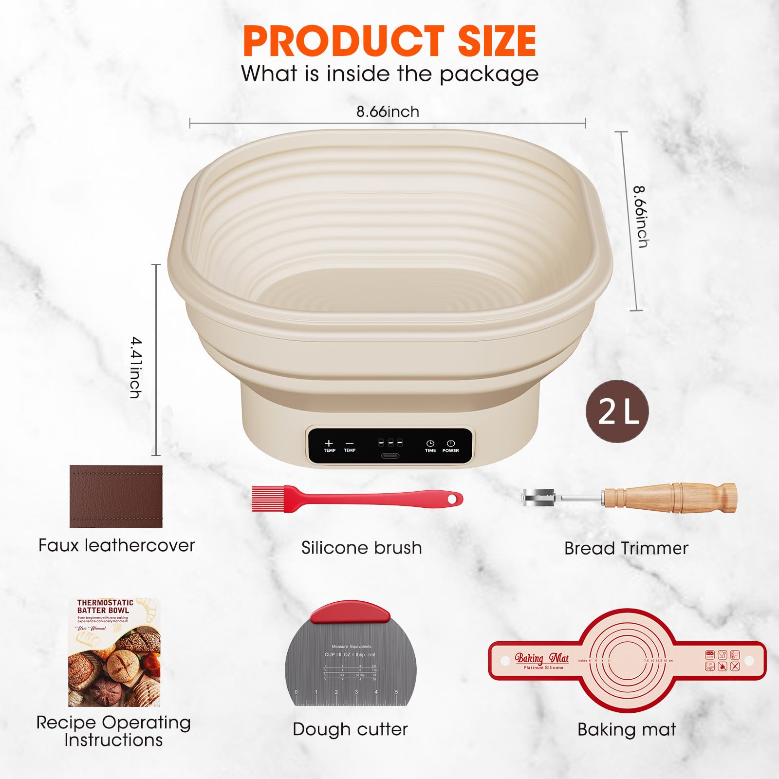 MQFORU accessories kit with dough scraper and lame for bakers