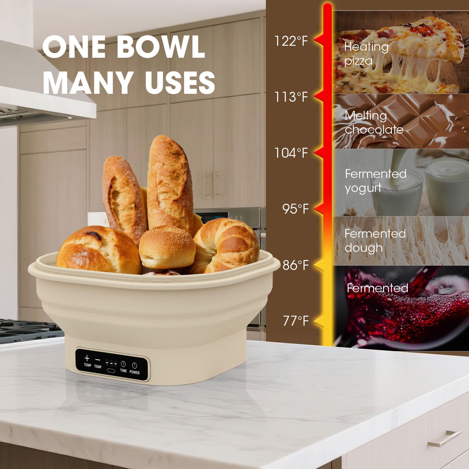MQFORU digital thermostat display shows precise time and temperature