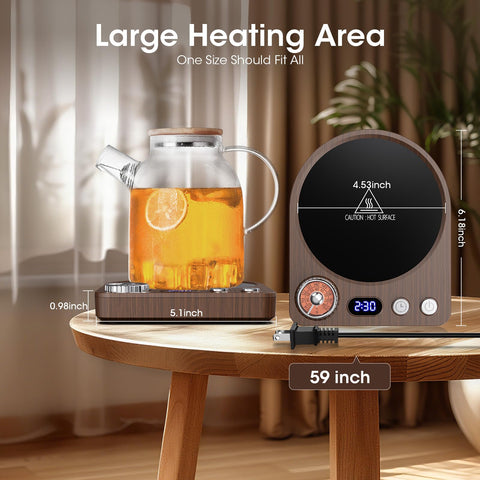 MQFORU Retro Mug Warmer keeps beverages warm during long sessions.