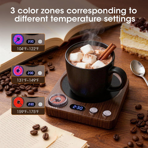 MQFORU Retro Mug Warmer with large heating plate fits many cup sizes.