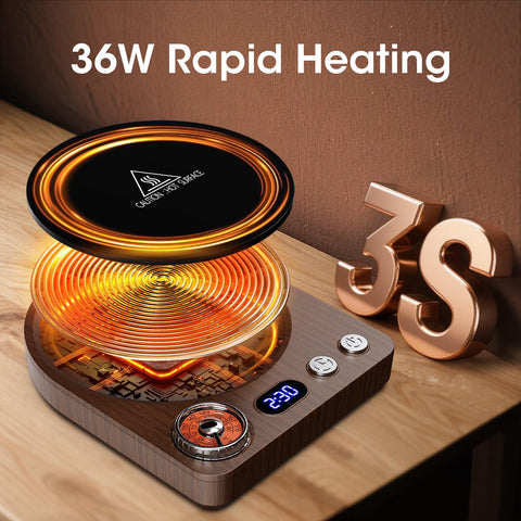 MQFORU Mug Warmer has spillproof glass surface for quick cleaning.