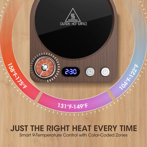 MQFORU Retro Mug Warmer offers timer and memory for efficient use.