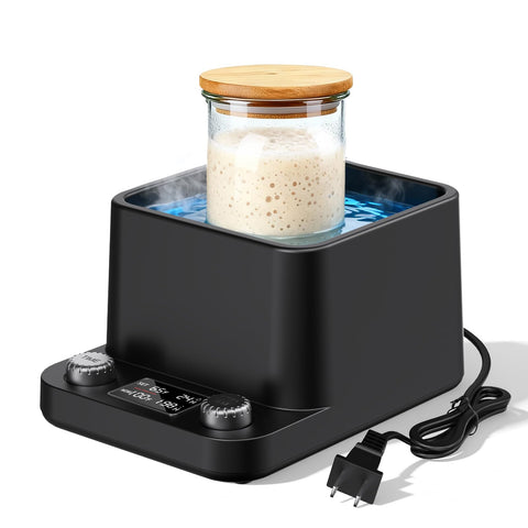 MQFORU Sourdough Starter Warmer shows 360° heat for even fermentation around the jar