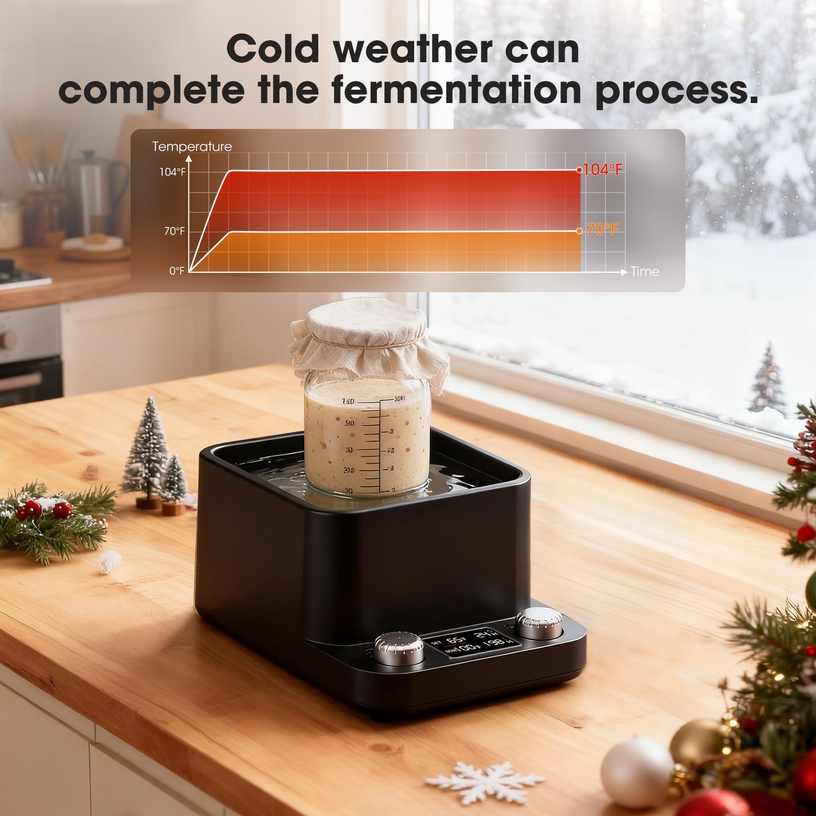 Feeding reminder on MQFORU warmer helps schedule starter feedings