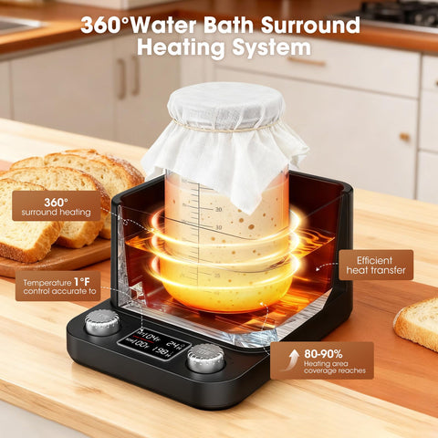 Precision thermostat on MQFORU warmer maintains stable fermentation temperatures