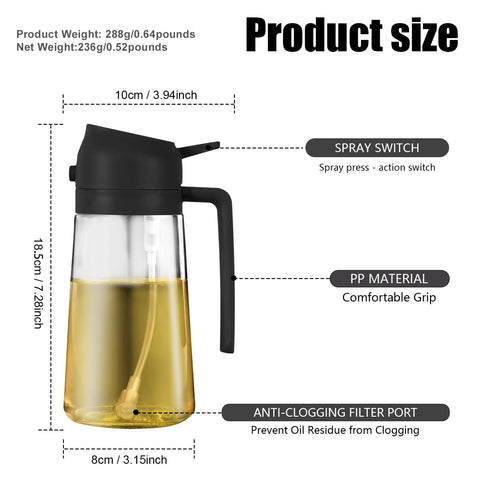 mqnxoi versatile spray bottle suitable for vinegar and soy sauce in kitchen