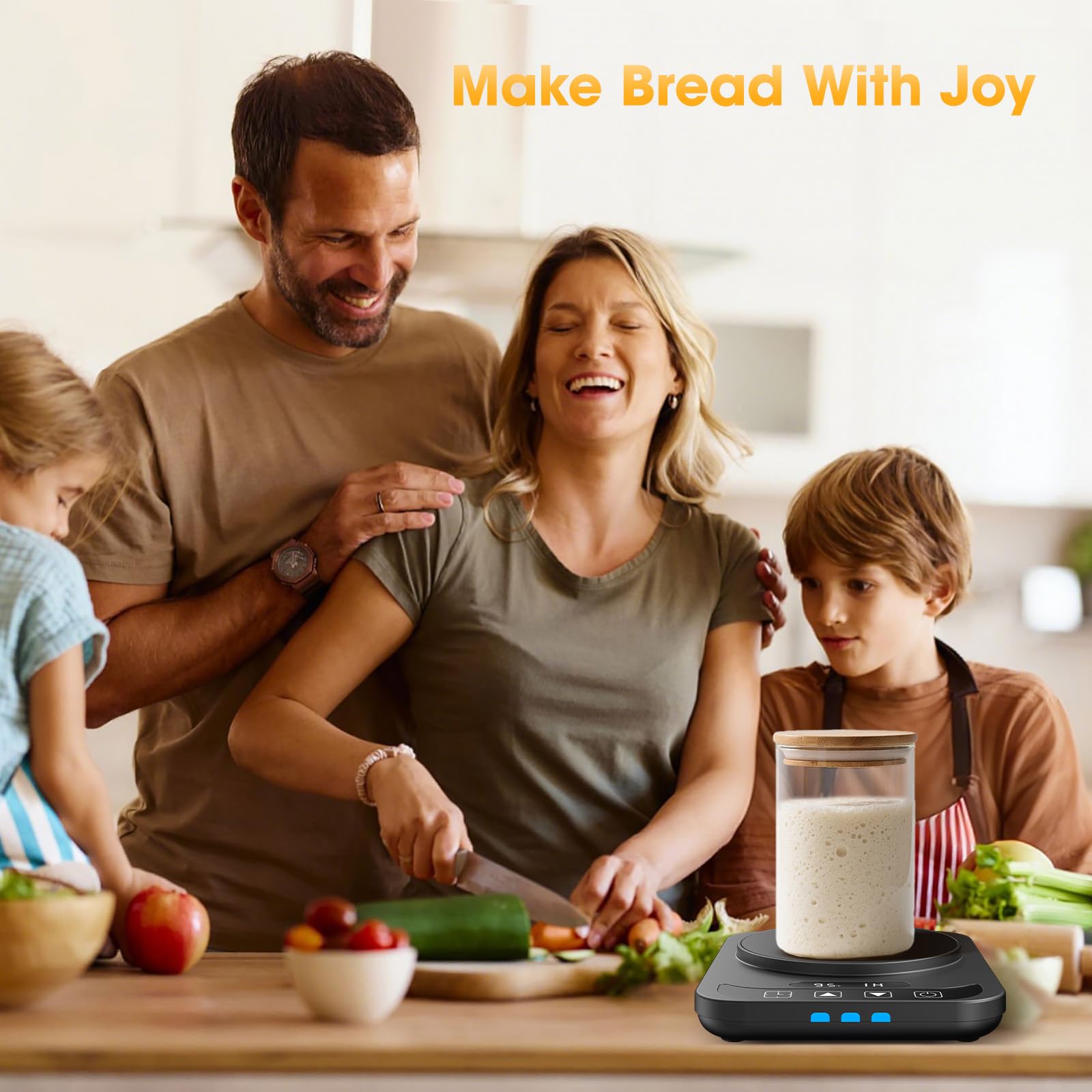 MQUPIN sourdough warmer fits standard fermentation containers for versatile use.
