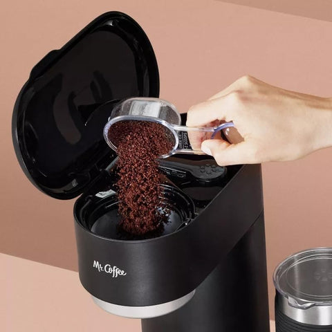 Mr. Coffee single-serve compatibility simplifies quick beverages.