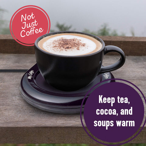 Mr. Coffee mug warmer extended cord enables flexible placement anywhere.