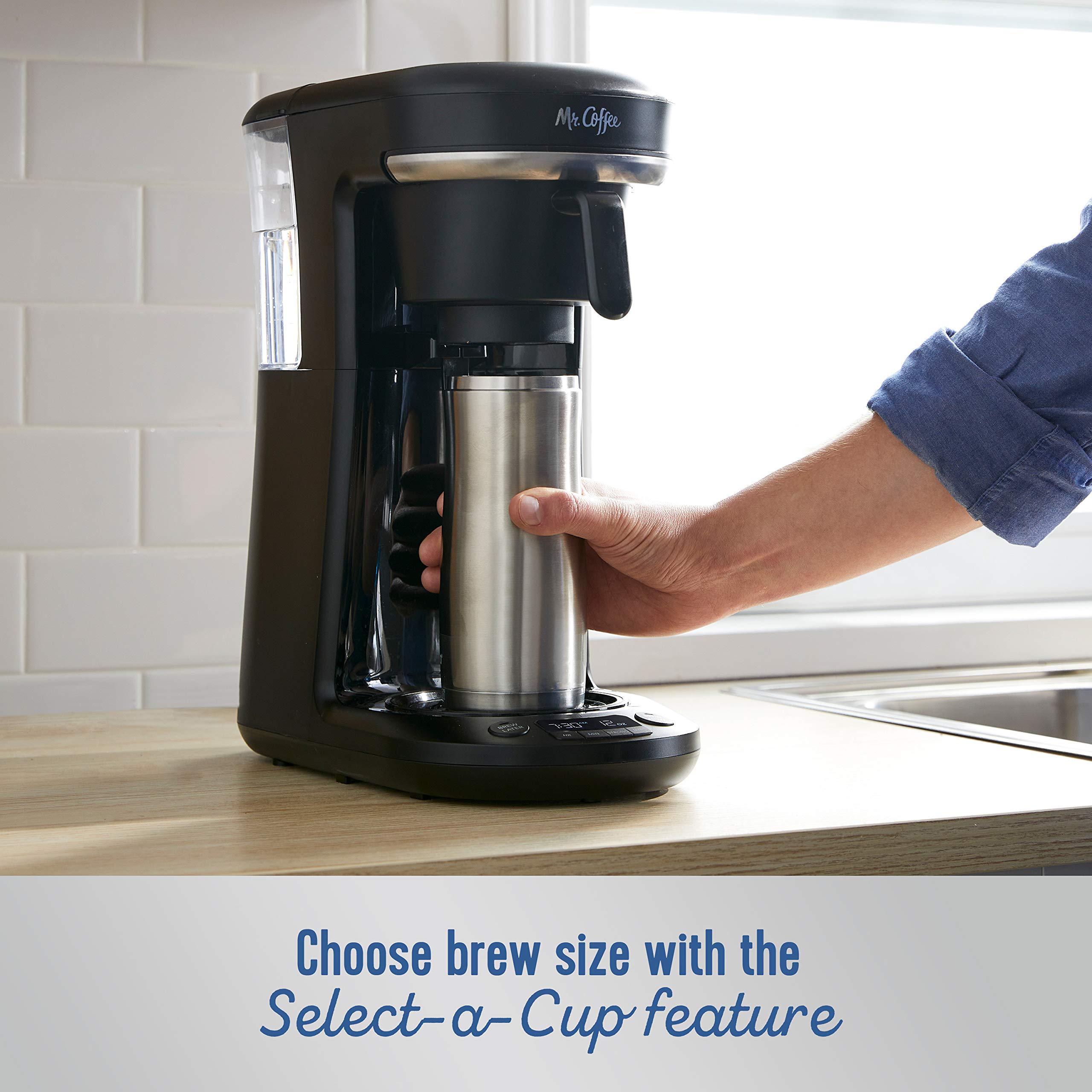 Mr. Coffee removable reservoir makes filling easy and cleanup quicker.