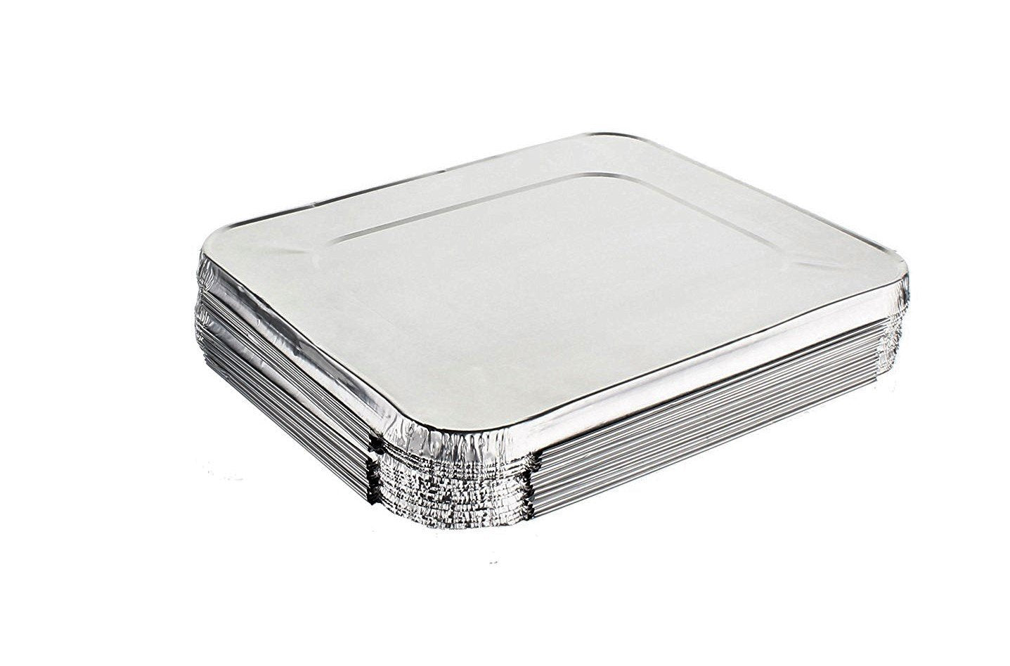 Mr Miracle foil lid placed on a 9x13 pan for fridge storage