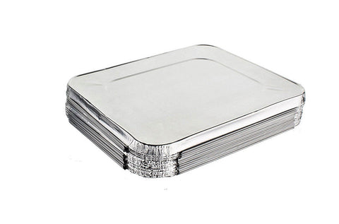 Mr Miracle foil lid placed on a 9x13 pan for fridge storage