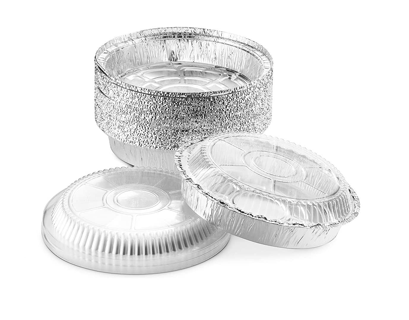 Mr Miracle disposable foil pans with clear lids for neat storage.