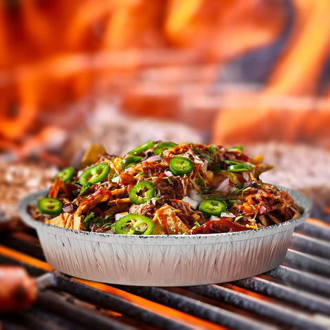 Mr Miracle lids seal in heat for serving and storage outdoors.