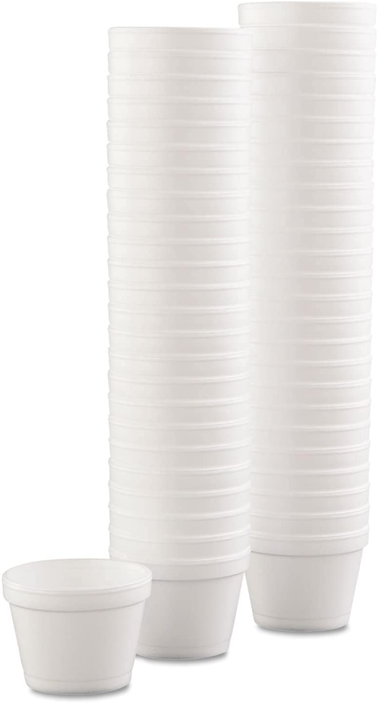Mr Miracle white foam cup with clean modern design.