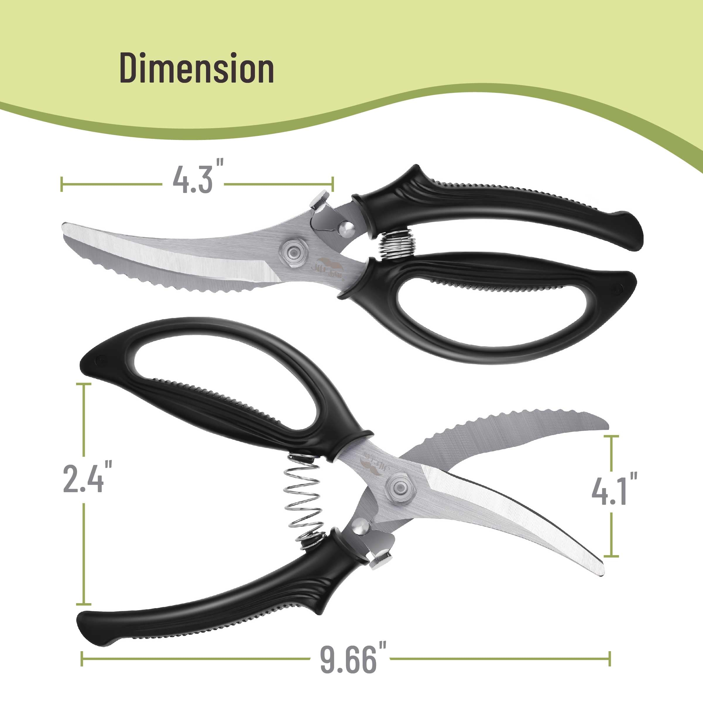 Mr. Pen chicken shears with ergonomic, non-slip handle for comfortable use.