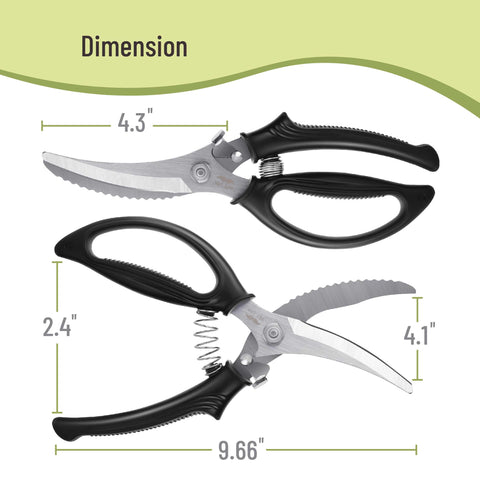 Mr. Pen chicken shears with ergonomic, non-slip handle for comfortable use.