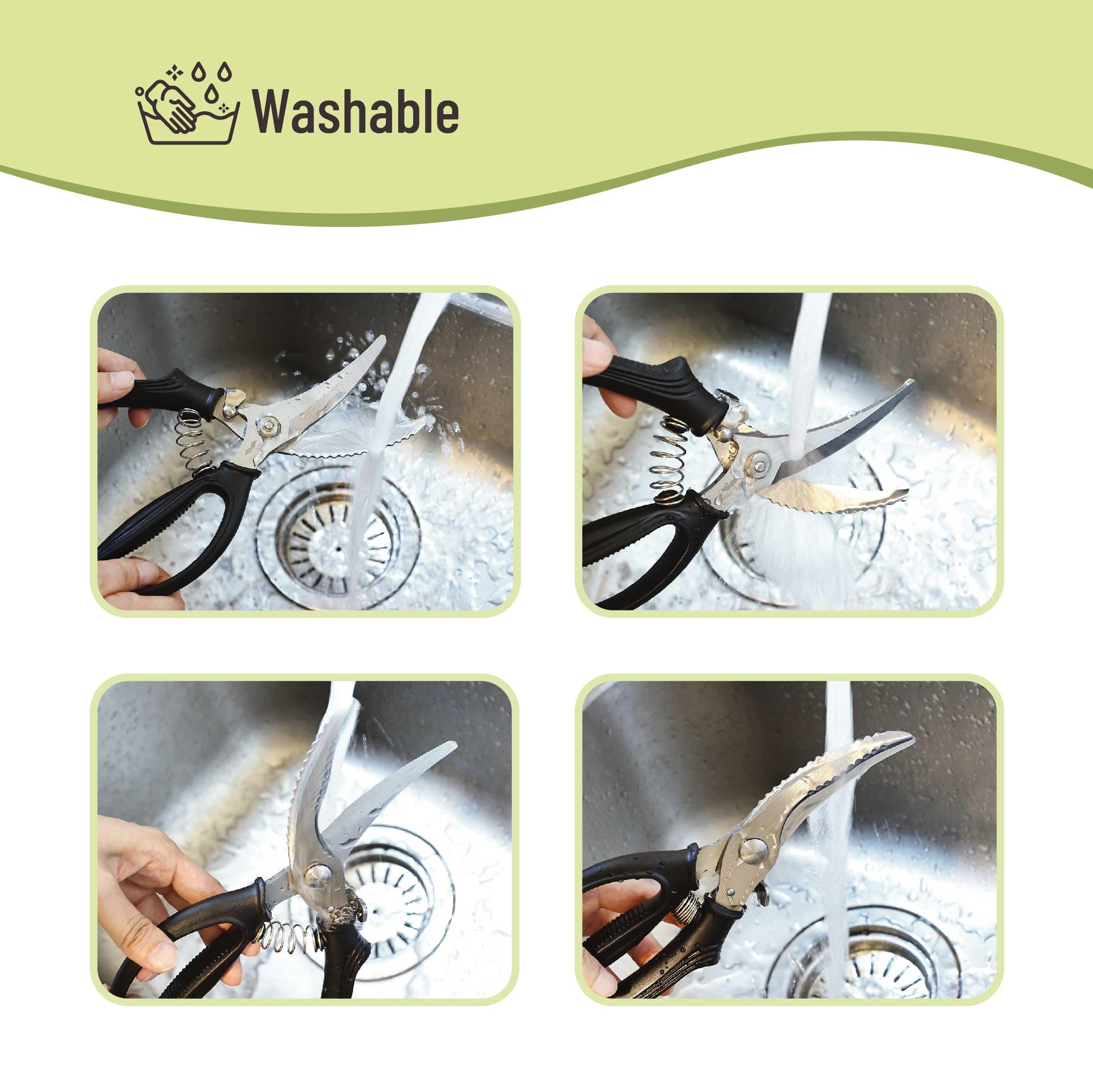 Mr. Pen heavy-duty spring mechanism reduces hand fatigue during prep.