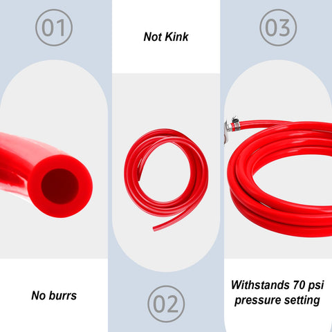 MRbrew 5/16 inch barb-compatible CO2 tubing securely fits standard fittings