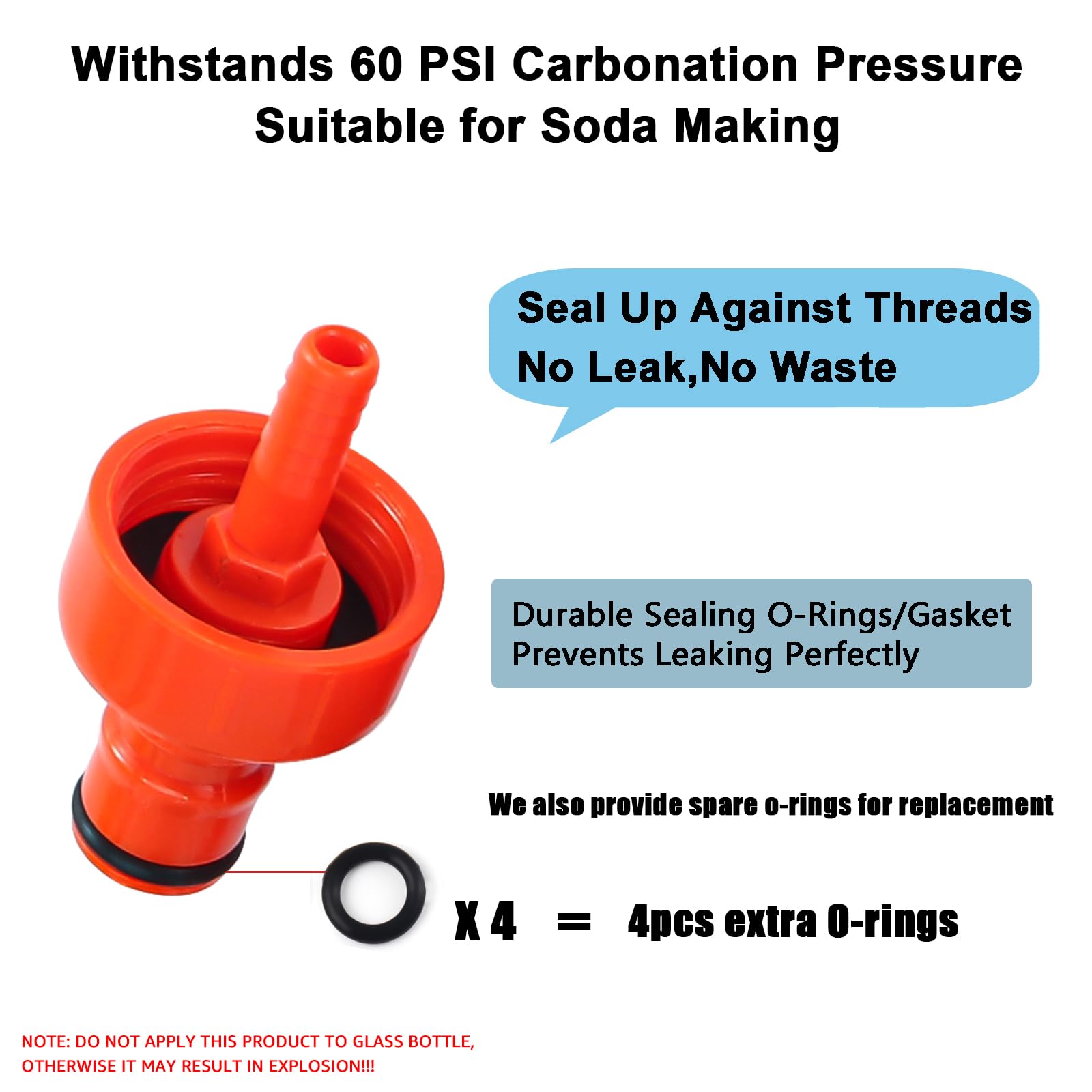 MRbrew cap threads securely to standard PET bottles for a tight seal.