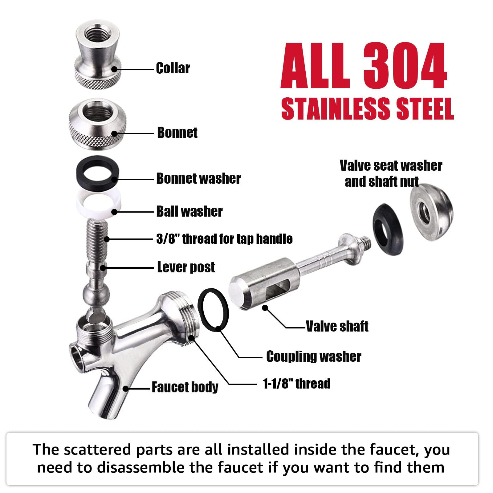 MRbrew draft tap silicone gasket sealing prevents odors and leaks