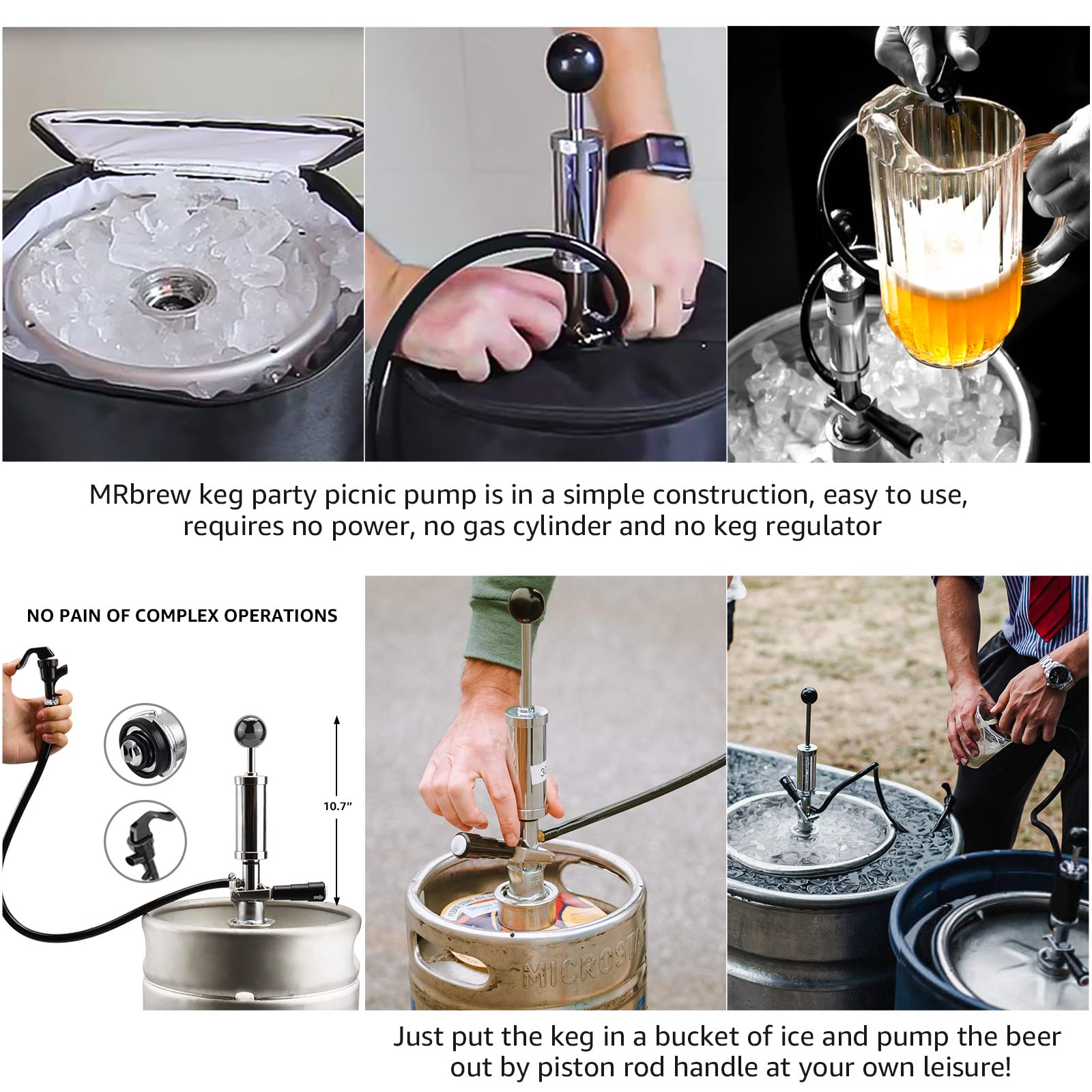 MRbrew hose clamps secure connections to prevent leaks.