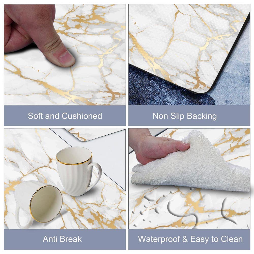 Mrcrypos anti-fatigue kitchen mat provides durable cushioning for sink and prep areas