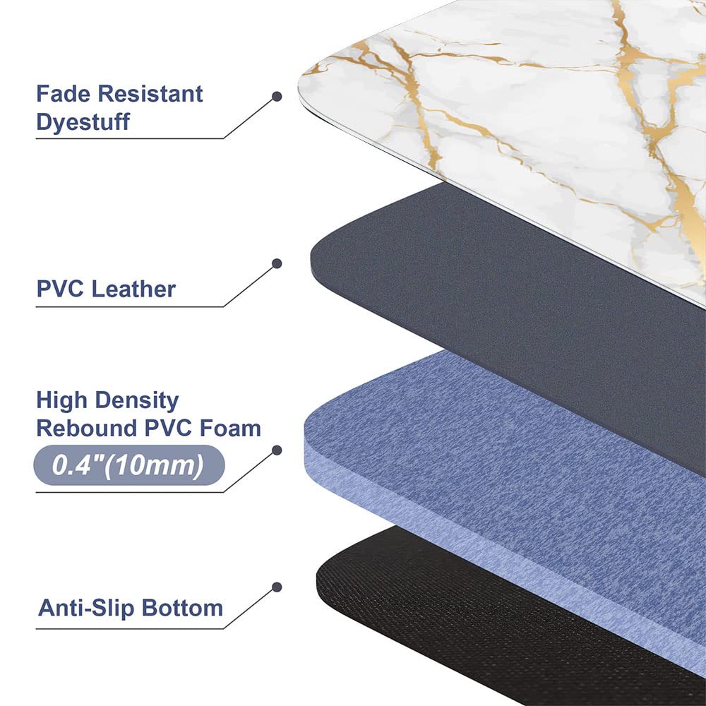 Mrcrypos waterproof kitchen mat easy to wipe clean after spills
