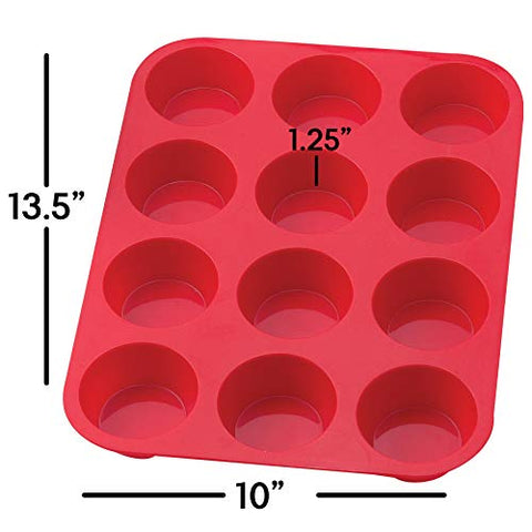 Reliable 12-cup muffin capacity from Mrs. Anderson's Baking for batch bakes.