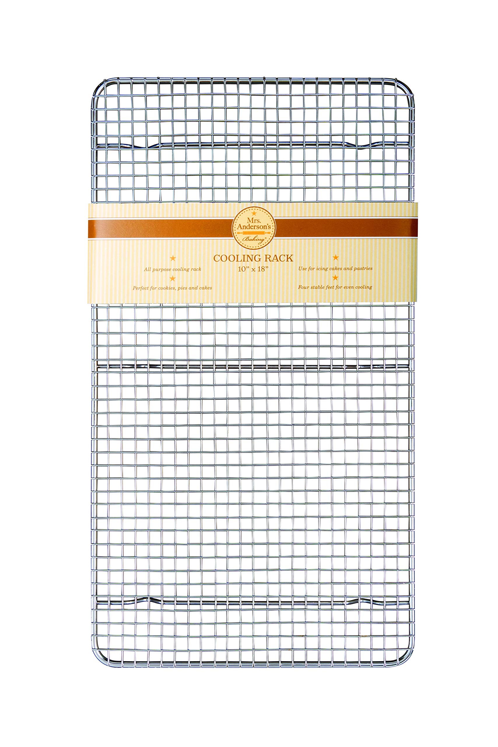 Mrs. Anderson's Baking cooling rack oven-safe up to 500°F for versatile cooking tasks